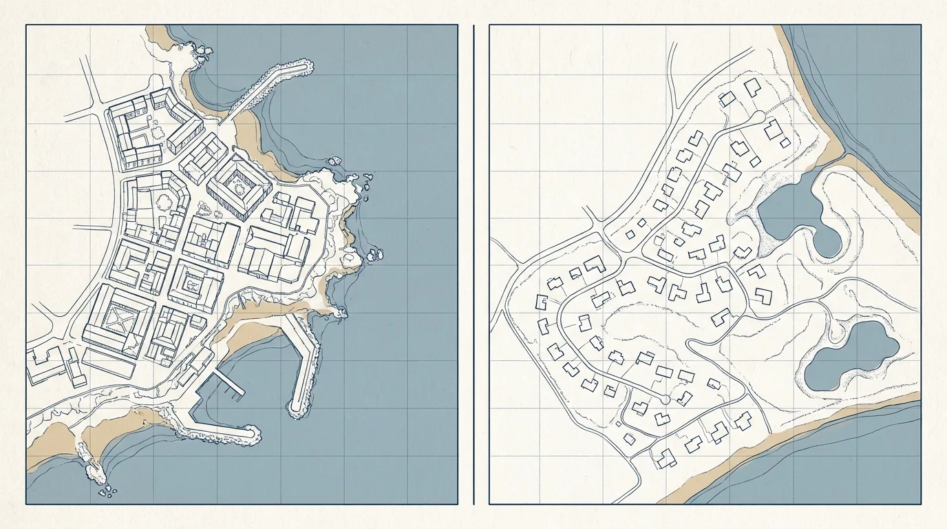 Survey drawing of a coastal strip from Tel Aviv northward with dimension markers