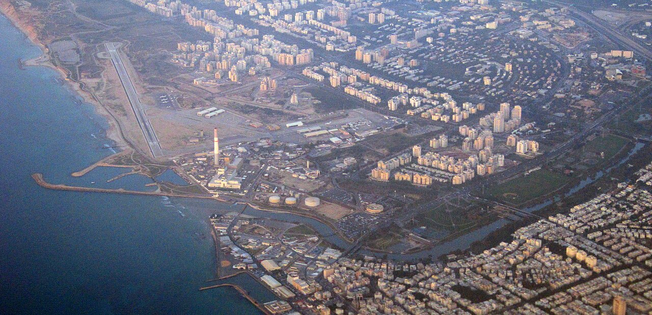 Sde Dov Airport and Reading Power Station from the air