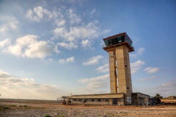 Only the Sde Dov control tower remains