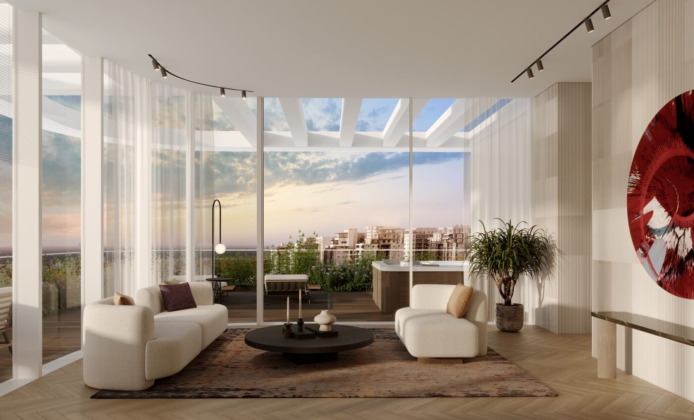 ASHIRA penthouse interior rendering