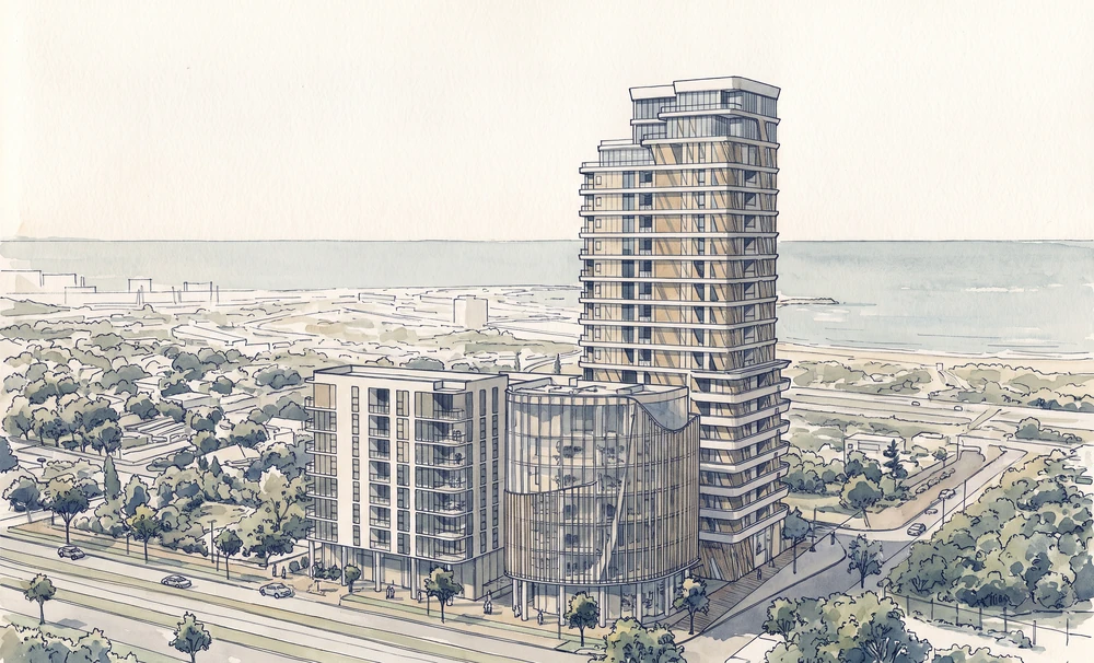 Prashkovsky Sde Dov rental housing rendering, lot 2203
